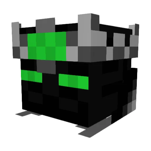 Enderzock Minecraft avatar head, 3D render
