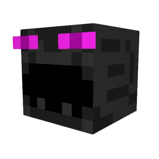 EndeyMan Minecraft avatar head, 3D render