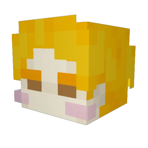 Endeyka Minecraft avatar head, 3D render