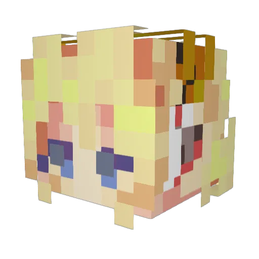 EndiePT17 Minecraft avatar head, 3D render