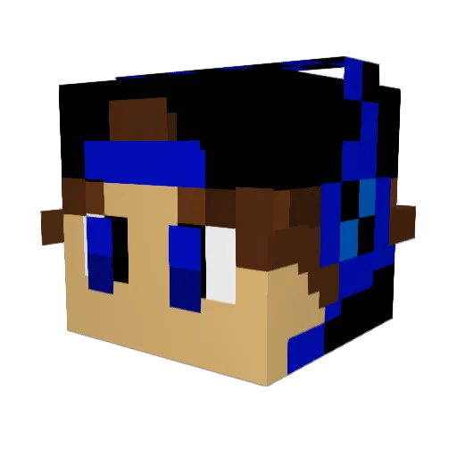 EndijsZ Minecraft avatar head, 3D render