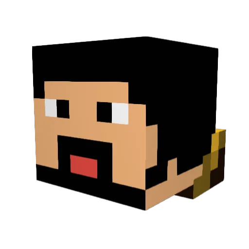 EndingMan Minecraft avatar head, 3D render