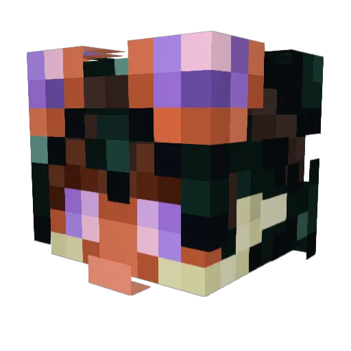 Endko Minecraft avatar head, 3D render