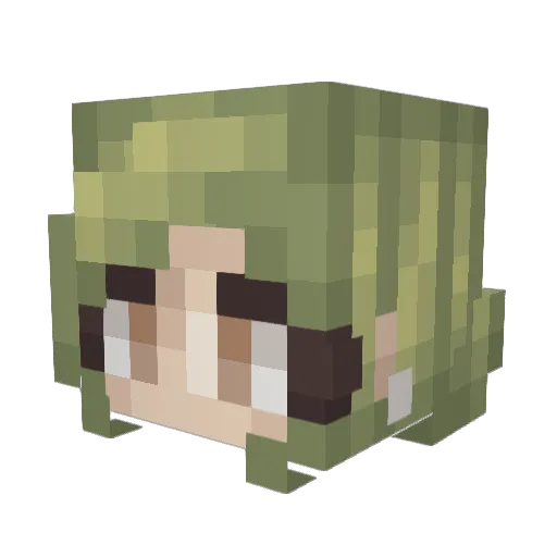 Endlan Minecraft avatar head, 3D render