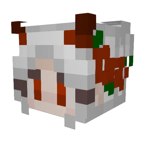 EndlessChange Minecraft avatar head, 3D render