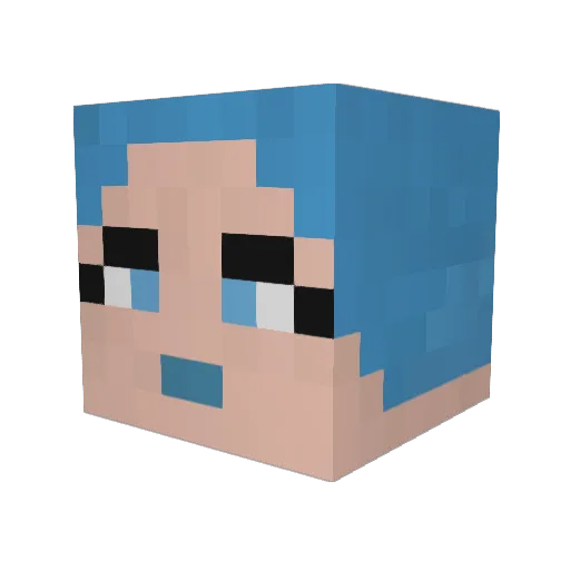 EndlessDragons Minecraft avatar head, 3D render