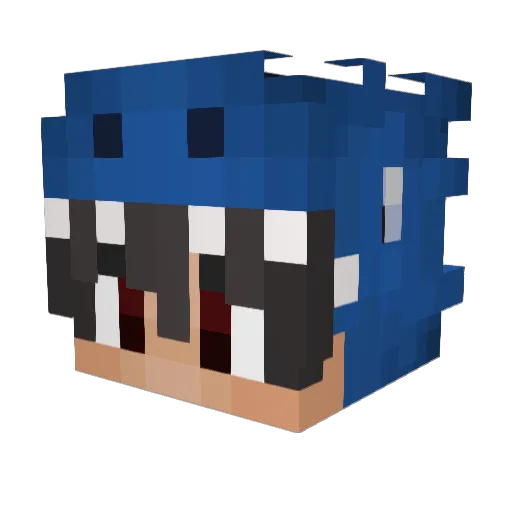 EndlessXaos Minecraft avatar head, 3D render