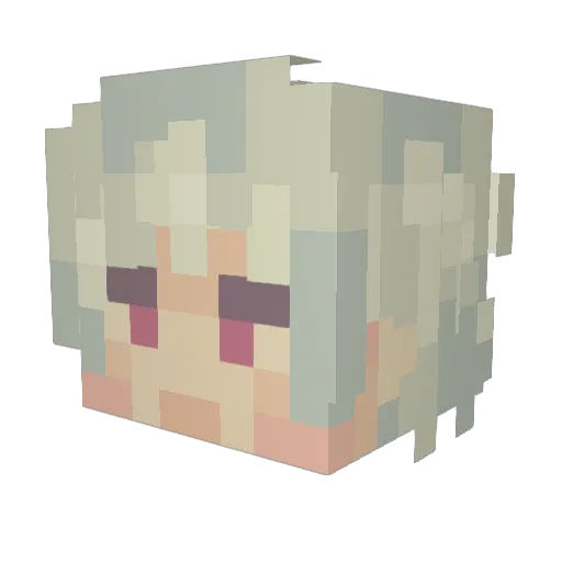 Endlytra Minecraft avatar head, 3D render