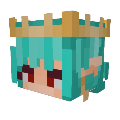 Endmyth Minecraft avatar head, 3D render