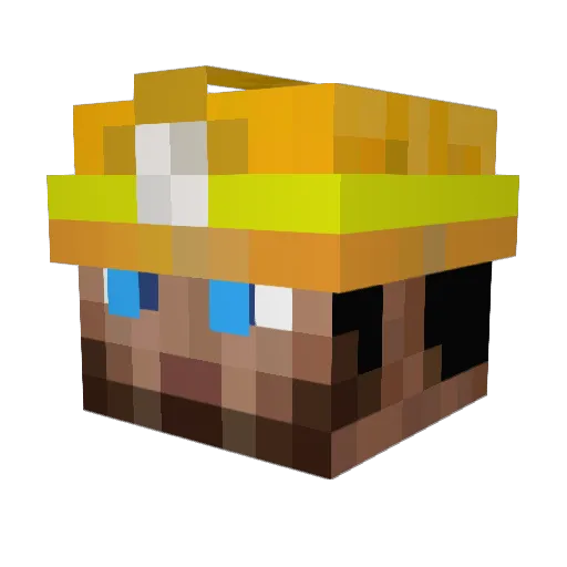 Endnil Minecraft avatar head, 3D render