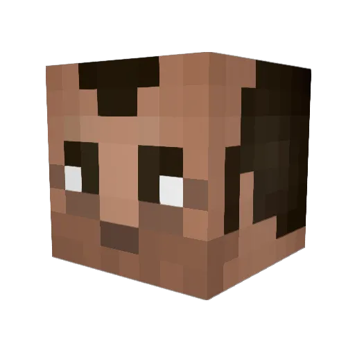 Endo_R Minecraft avatar head, 3D render