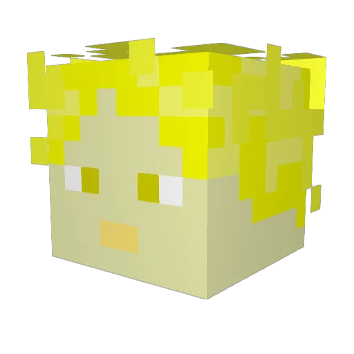 Endocyclopes Minecraft avatar head, 3D render
