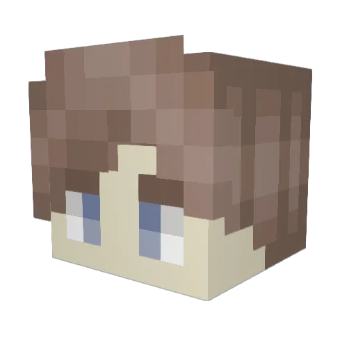 Endoorphin Minecraft avatar head, 3D render