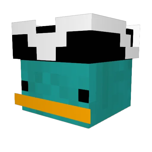 Endor_00 Minecraft avatar head, 3D render