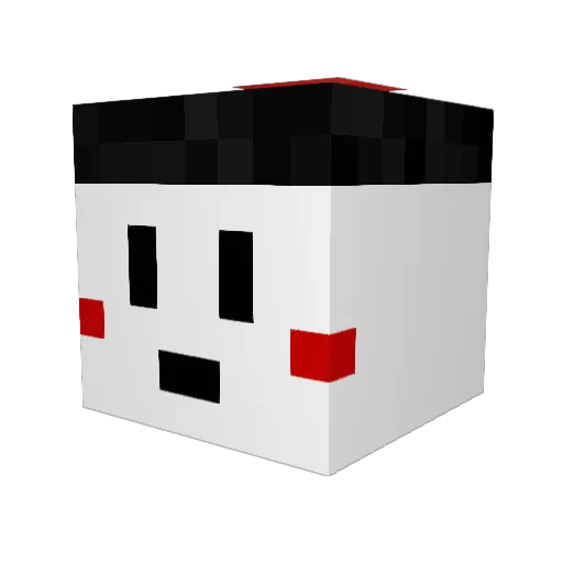 Endore_ Minecraft avatar head, 3D render