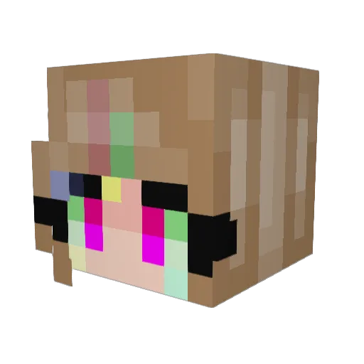 Endorheart Minecraft avatar head, 3D render