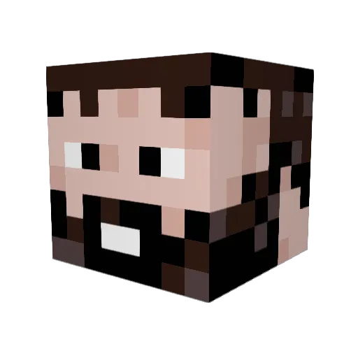 Endorphin34 Minecraft avatar head, 3D render