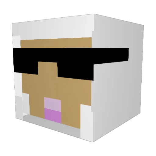 Endosz Minecraft avatar head, 3D render