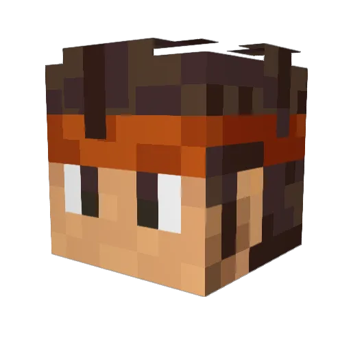 EndouLF Minecraft avatar head, 3D render