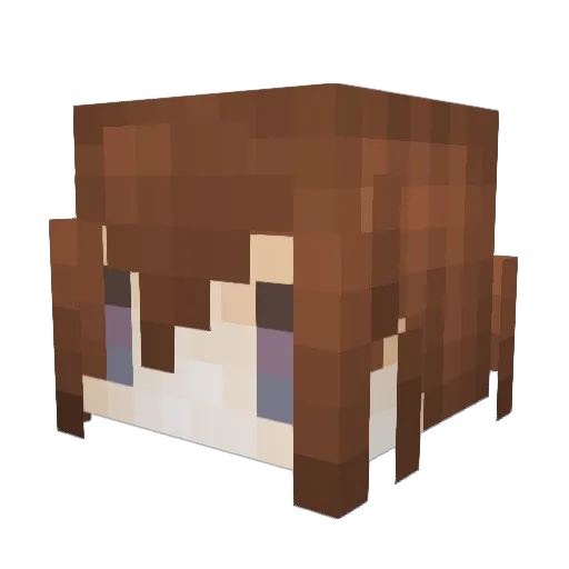 Endousu Minecraft avatar head, 3D render
