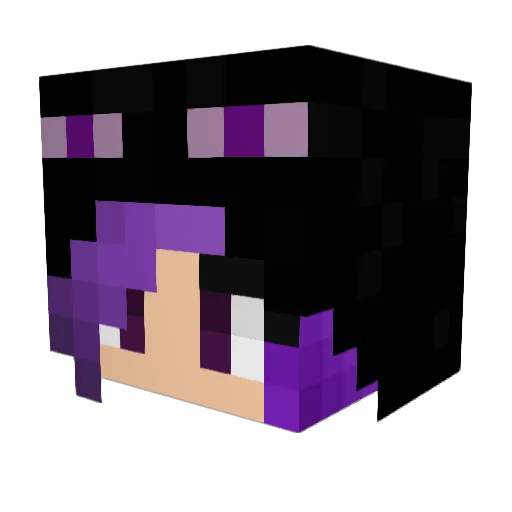 Endria Minecraft avatar head, 3D render