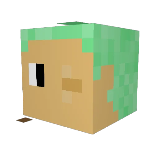 Endrlu Minecraft avatar head, 3D render