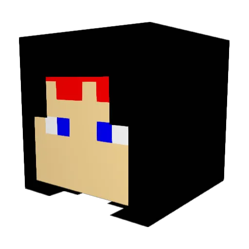 Endrman01 Minecraft avatar head, 3D render