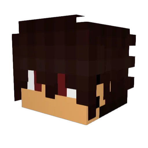 EndroEmo Minecraft avatar head, 3D render