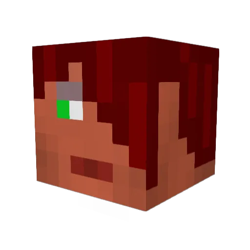 Endromina Minecraft avatar head, 3D render