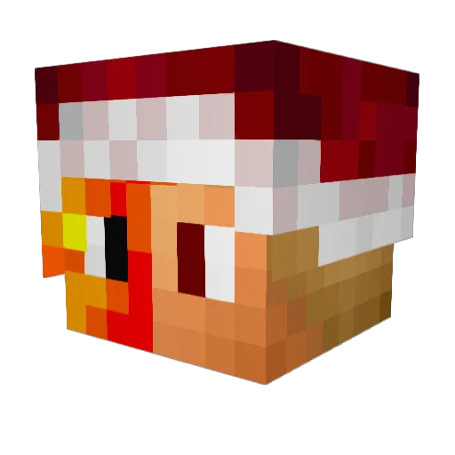 Endrrr Minecraft avatar head, 3D render