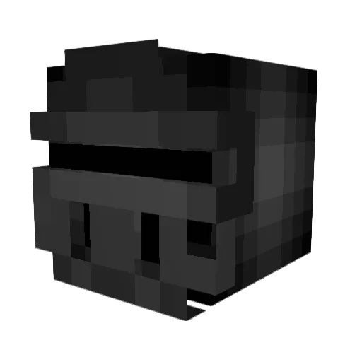 Endstext Minecraft avatar head, 3D render