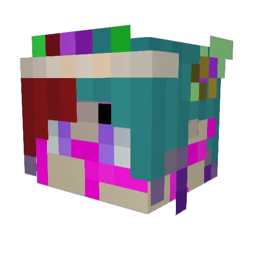 Endthericus Minecraft avatar head, 3D render