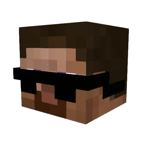 Endtonot Minecraft avatar head, 3D render