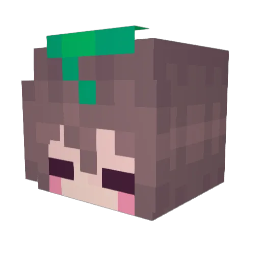 Enduned Minecraft avatar head, 3D render