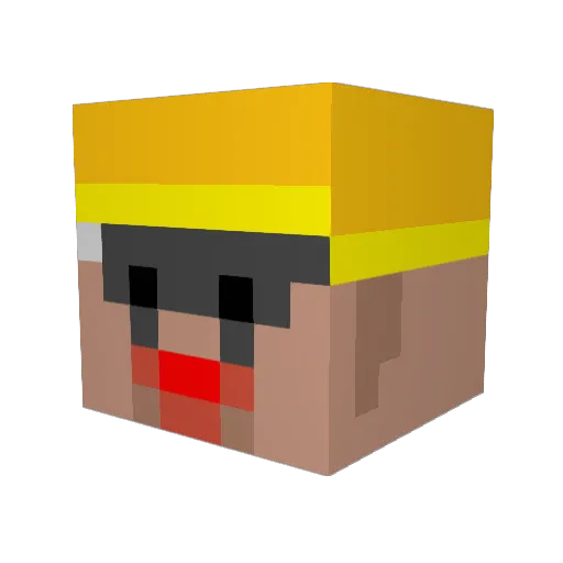 EnduringBeta Minecraft avatar head, 3D render