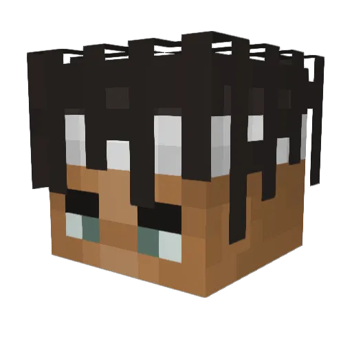 EndxS Minecraft avatar head, 3D render