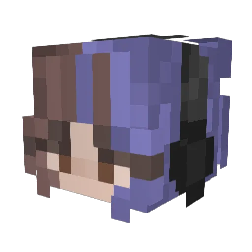 EndyHeart Minecraft avatar head, 3D render