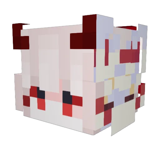 Endyla Minecraft avatar head, 3D render
