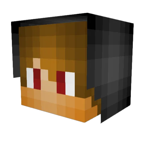 Endyman234 Minecraft avatar head, 3D render