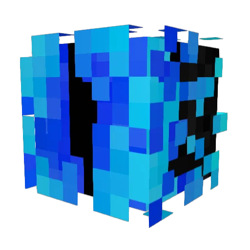 EndzMan Minecraft avatar head, 3D render
