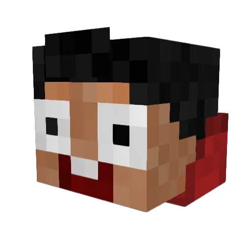 EneTeX Minecraft avatar head, 3D render