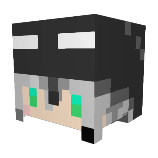 Ene_5152 Minecraft avatar head, 3D render