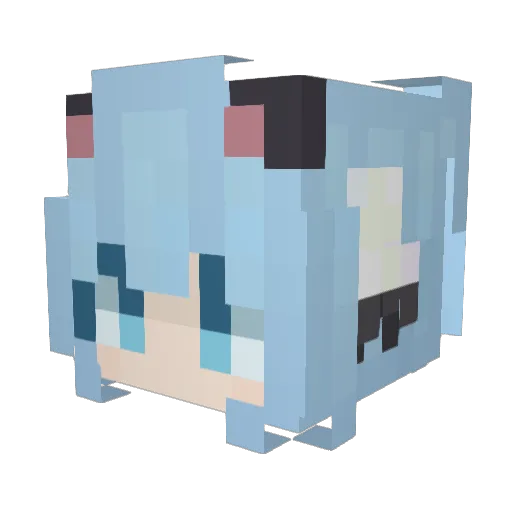 Ene_rin Minecraft avatar head, 3D render