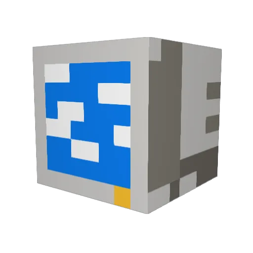 Enedion Minecraft avatar head, 3D render