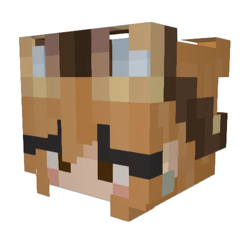 Enedisss Minecraft avatar head, 3D render