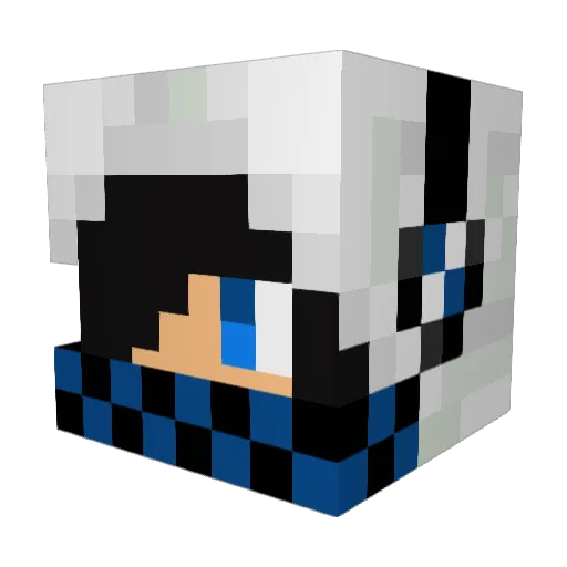 Enekpe Minecraft avatar head, 3D render