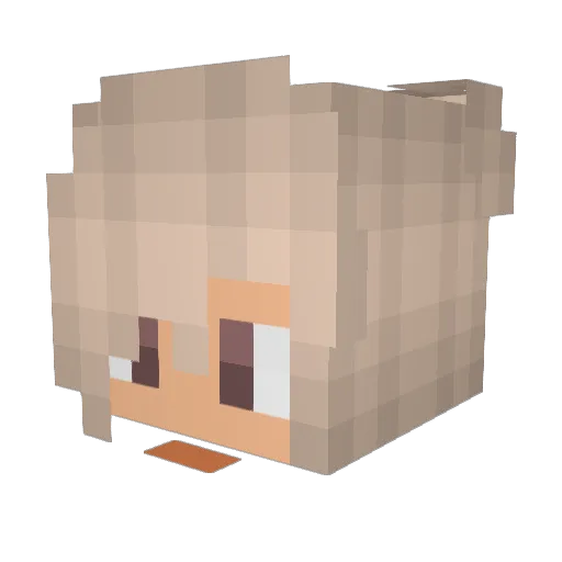 Eneksy Minecraft avatar head, 3D render
