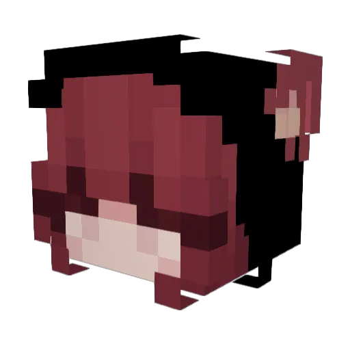 EnemyD3vi1 Minecraft avatar head, 3D render