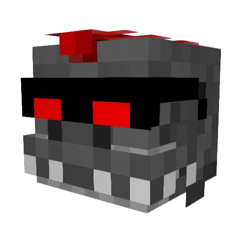 EnemyShaped Minecraft avatar head, 3D render