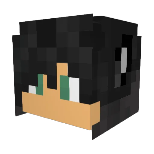 Eneomao Minecraft avatar head, 3D render